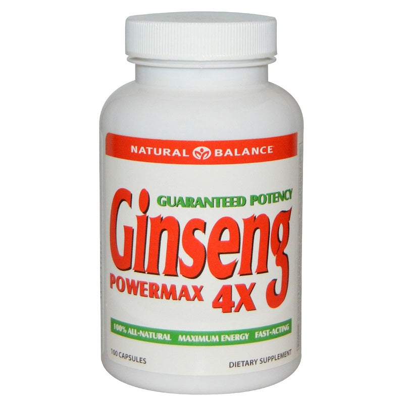 Natural Balance Ginseng Power Max 4X, 100 CAPSULE