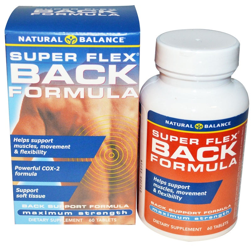 Natural Balance Super Flex Back Formula, Maximum Strength, 60 Tablets