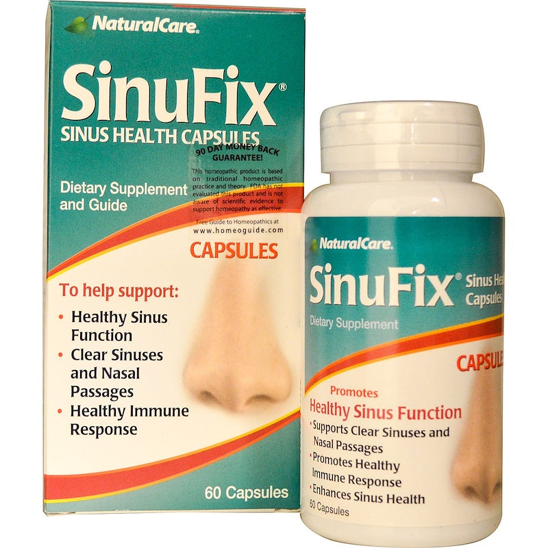 Natural Care SinuFix Sinus Nasal Decongestant & Cleansing Mist, 60 Capsules