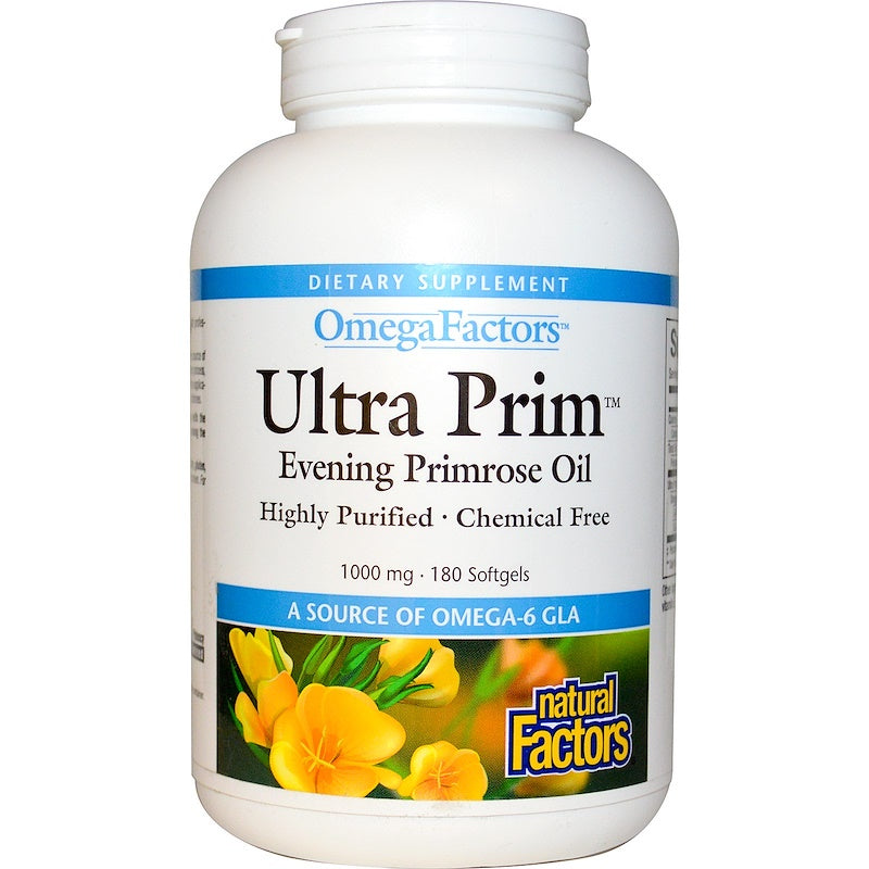 Natural Factors Ultra Prim Evening Primrose Oil -- 1000 Mg - 180 Softgels