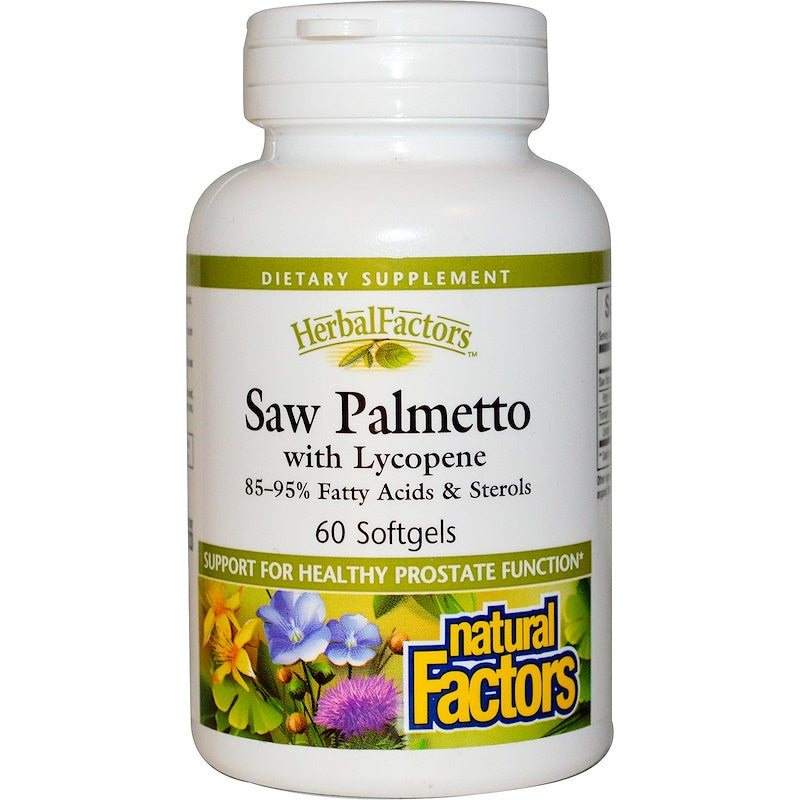 Natural Factors Saw Palmetto With Lycopene -- 160 Mg - 60 Softgels