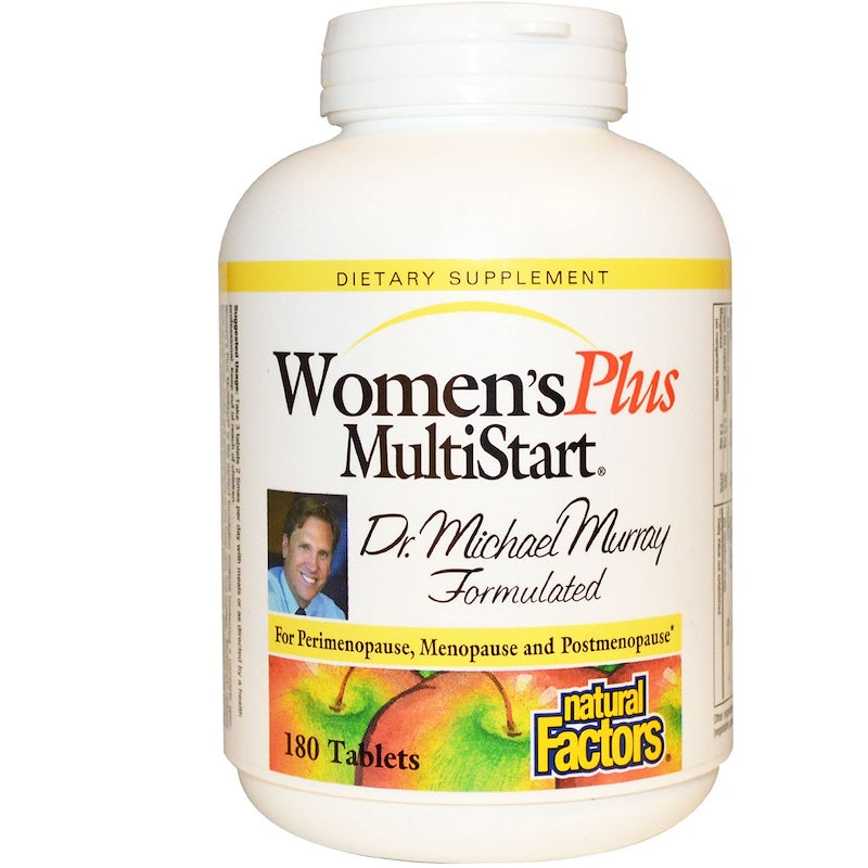 Natural Factors MultiStart Women's Plus For Perimenopause & Menopause Conditions, 180 Tablets