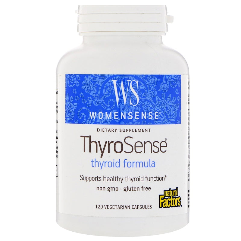 Natural Factors WomenSense, ThyroSense, Thyroid Formula, 120 Vegetarian Capsules