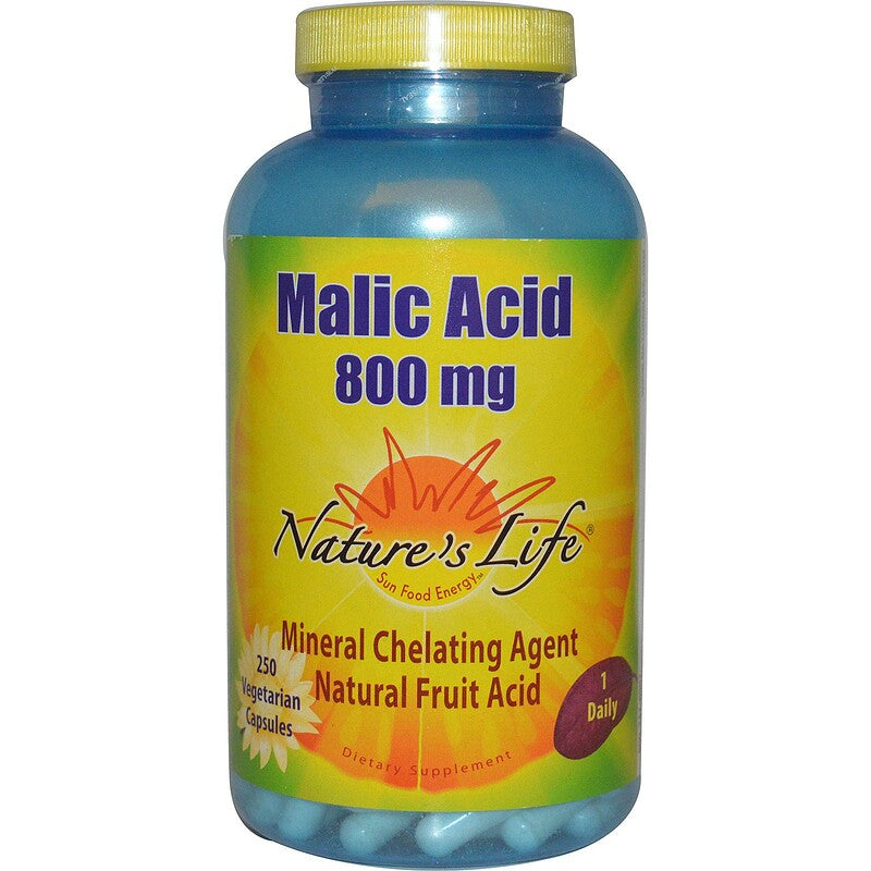 Nature's Life Malic Acid, 800 Mg, 250 Veggie Caps