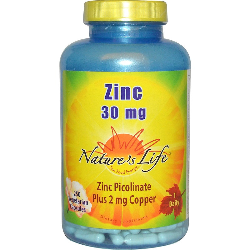Nature's Life Zinc, 30 Mg, 250 Veggie Caps
