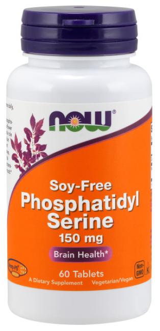 NOW Foods, Phosphatidyl Serine, Soy-Free, 150 Mg, 60 Tablets