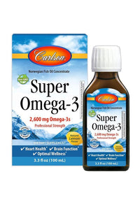 Carlson Labs Laboratories Super Omega-3 Natural Lemon 100 mL Liquid