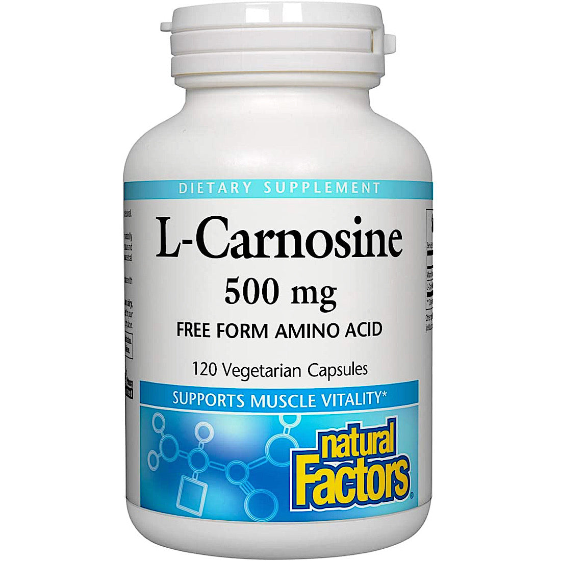 Natural Factors L-Carnosine 500 Mg, 120 Vegetarian Capsules