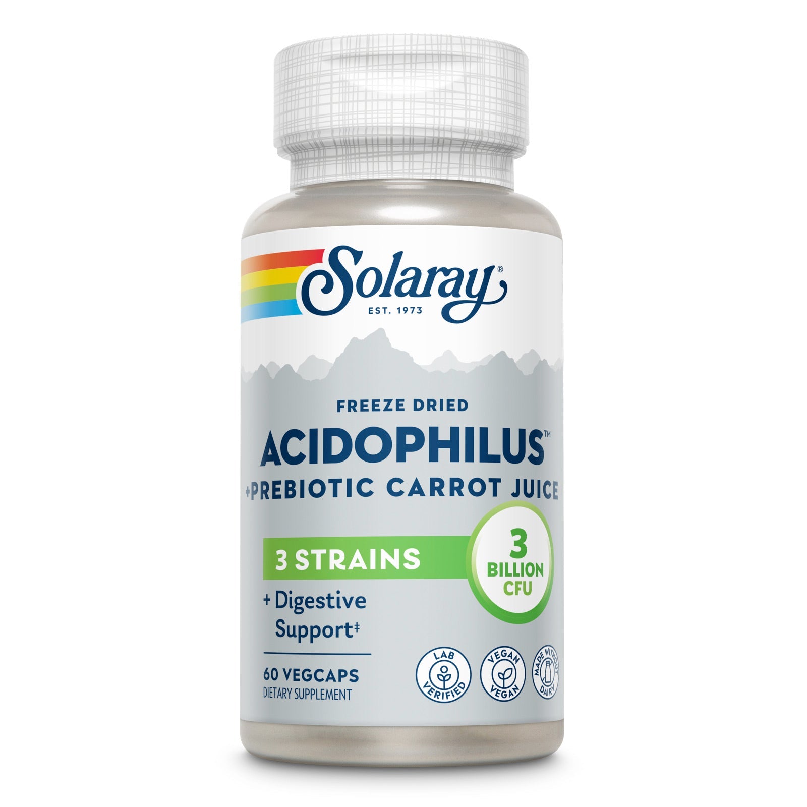 Solaray Acidophilus Plus Carrot Juice 60 Caps
