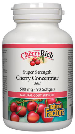 Natural Factors Cherry Rich Super Strength Concentrate 500mg 180sg